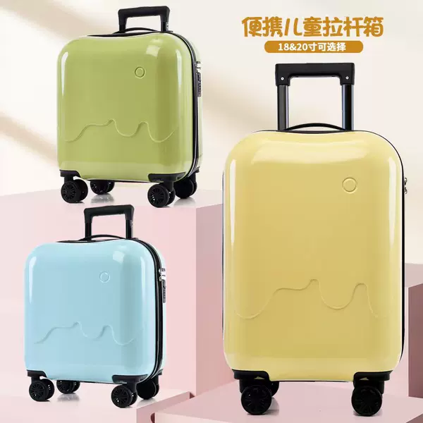 Mini Kidsren's Suitcase 18inch Boardable Kidsren's Trolley Case 20-Inch Universal Wheel with Cup Holder Kidsren's Suitcase