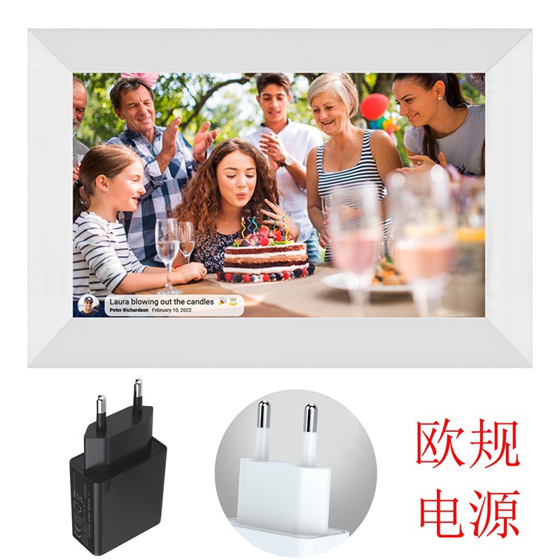 Frameo Marco de fotos digital de 10,1 pulgadas WiFi Smart Cloud Photo Frameo Touch Aplicación remota Compartir imágenes de video