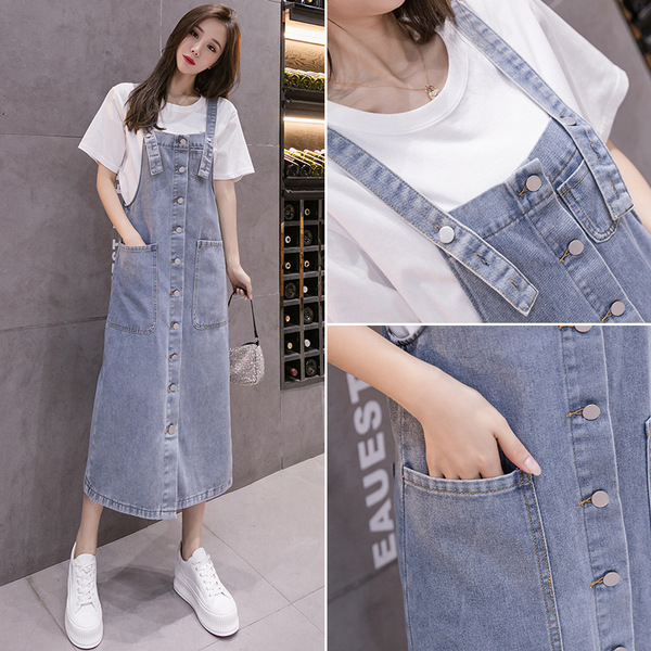 Autumn denim summer dress