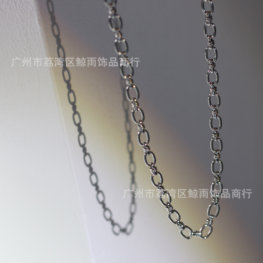 Korea Simple Function Chain Chain Choker Necklace Short Chain Necklace Titanium Steel display picture 10