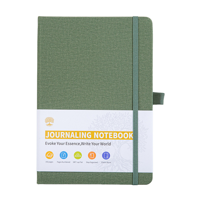 Notebook Customization, Business Cross-Border Hardcover, Simple Thick Office Notebook with Strap, Diary Stationery Wholesale, Notepad
