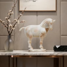 中式骏马摆件样板房客厅书房艺术古典装饰品品老板办公室马到成功