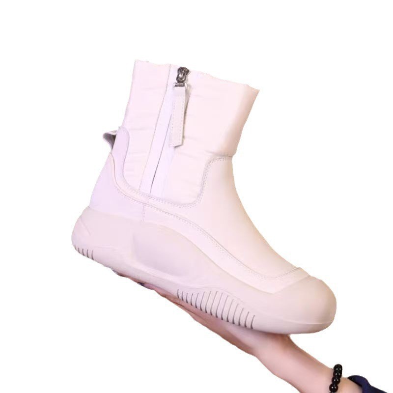 ShoeVault Snow 2025 New Cotton Winter Fleece Lined Thickened Women's Shoes Thick Sole Northeast Short Boots Warm_vogvips.com