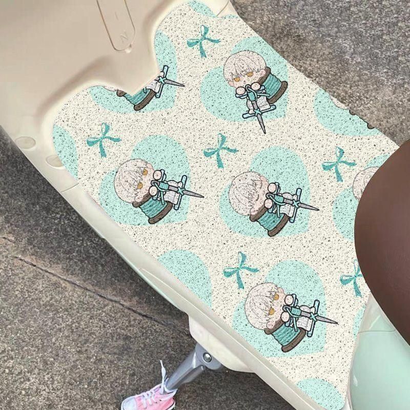 Deep Space Light Night Cartoon Silk Loop Cuttable Electric Vehicle Foot Mat Thickened Dirt-Resistant Foot Mat with Label Direct Sales Foot Mat