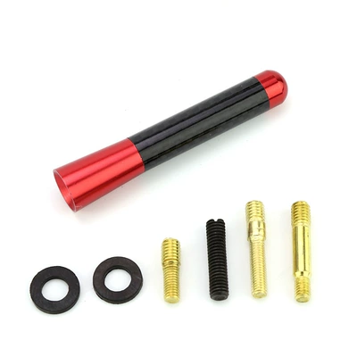 signal carbon fiber antenna car: vehicle antenna - 8cm-red-op-bag