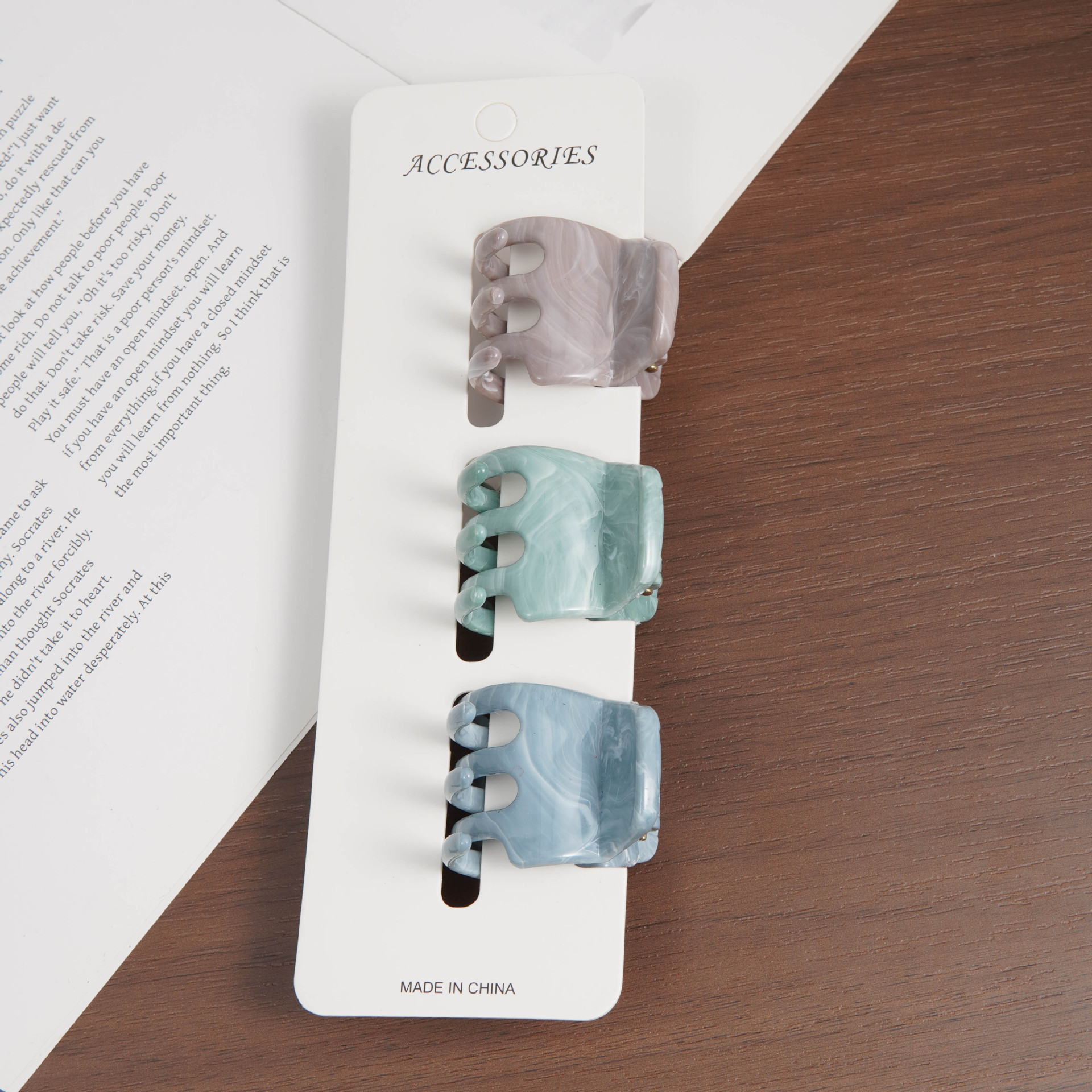 3.5cm 상단 카드(광택 흐름 패턴) 3개 세트 2