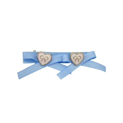 Ballet style ribbons, a pair of bows, duck clips, sweet and cute girly hearts, side clips with peach hearts, love hair clips and hair accessories