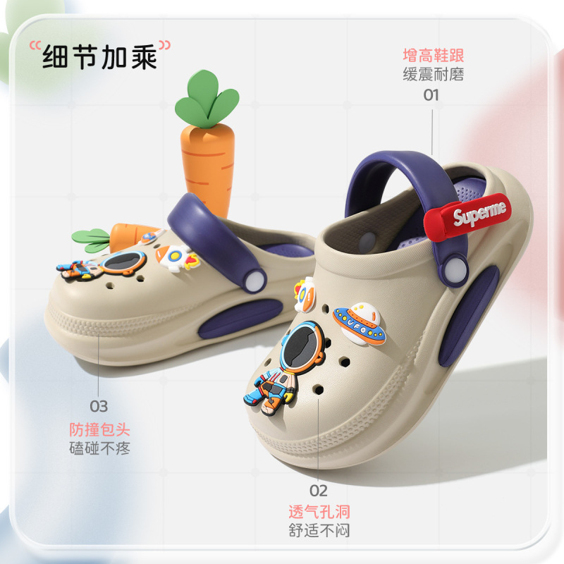 夏季女孩凉拖鞋eva软底防滑宝宝拖鞋外穿儿童洞洞鞋男童新款|undefined