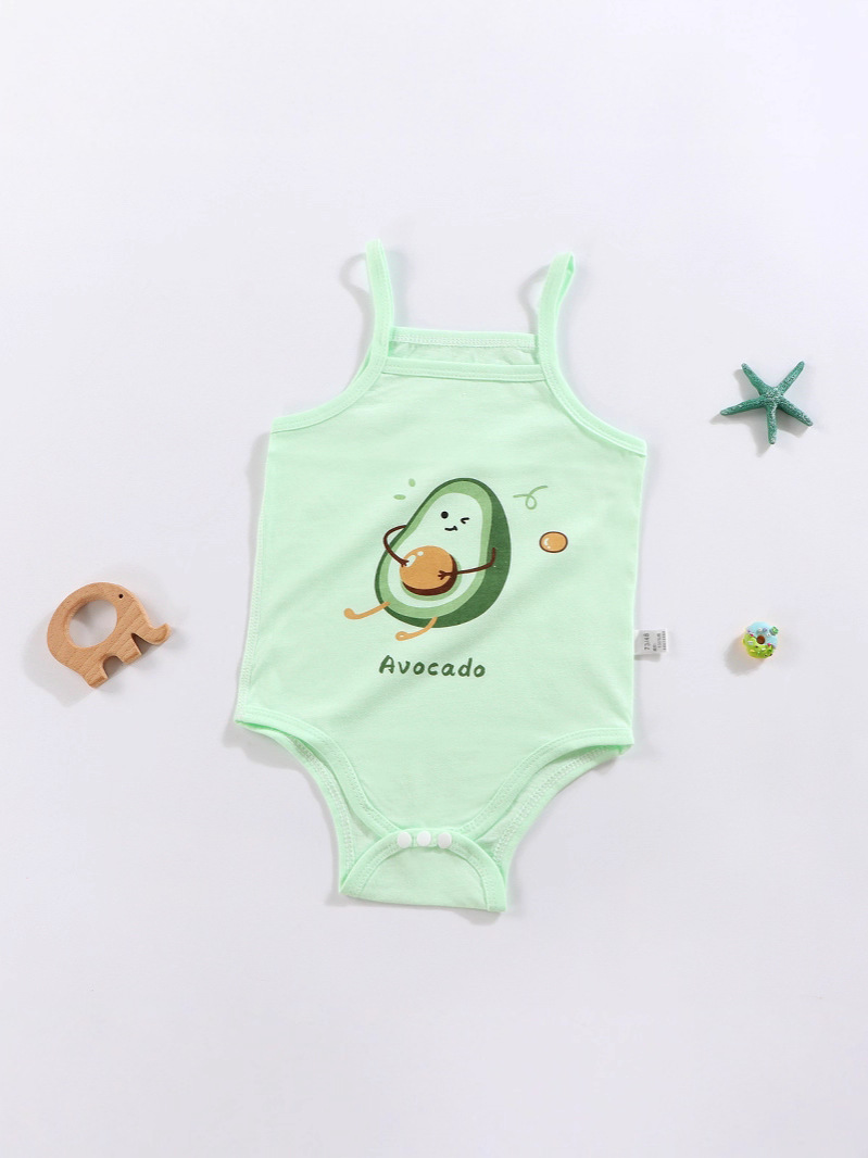 Bebé sin mangas cinturón de peldaño unido ropa de escalada de algodón recién nacido bebé triángulo protector de abdomen de verano delgado image 5