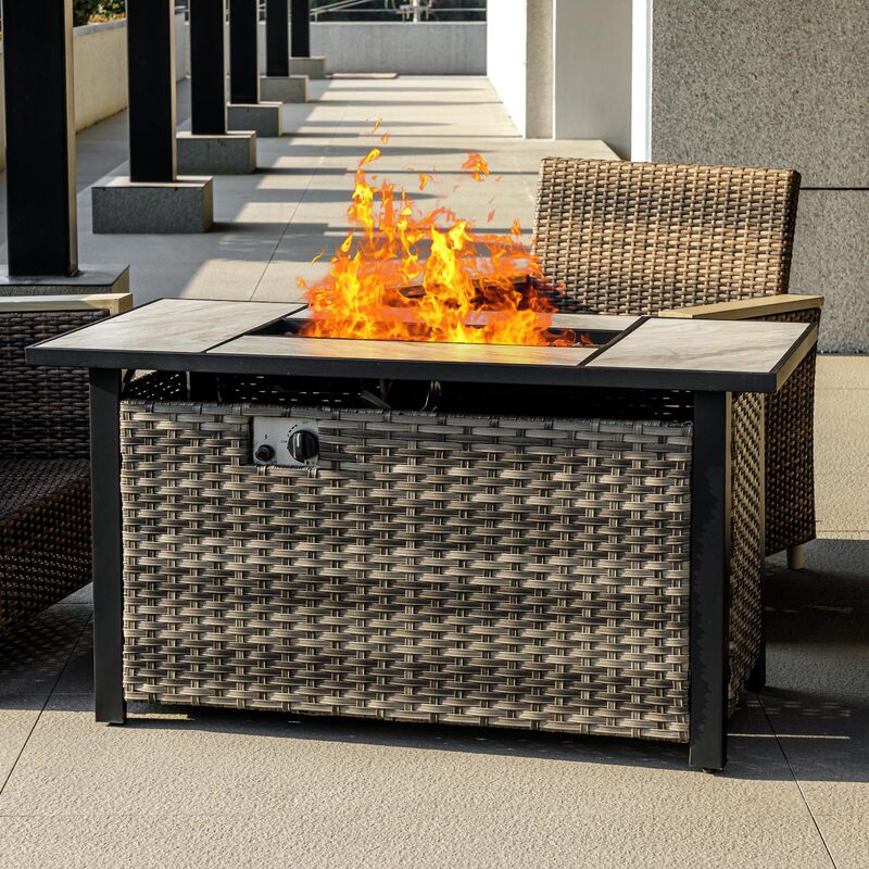 Propane Gas Stove 5000 Btu Gas Fire Pit Table with Cover and Lava Rock for Outdoor Garden Camping Heating and Grilling Propane Gas Stove 5000 Btu Gas Fire Pit Table with Cover and Lava Rock for Outdoor Garden Camping Heating and Grilling