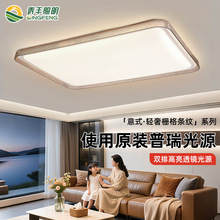 普瑞灯珠智能轻奢客厅主灯现代简约护眼吸顶灯广东中山灯具大全
