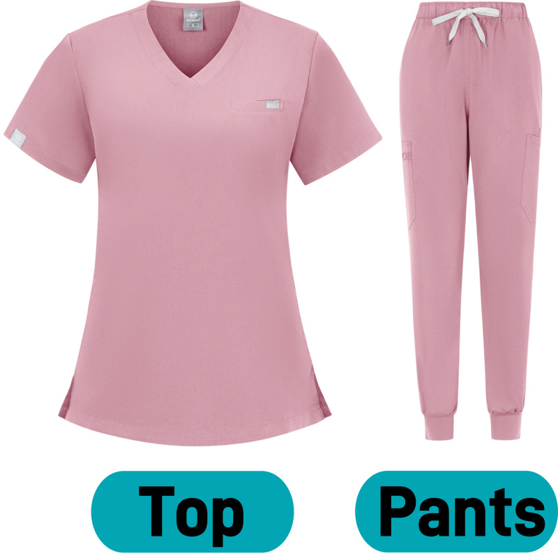 現物はアマゾン手術服セット医師看護師服美容院口腔病院作業服手洗い服を提供している|undefined