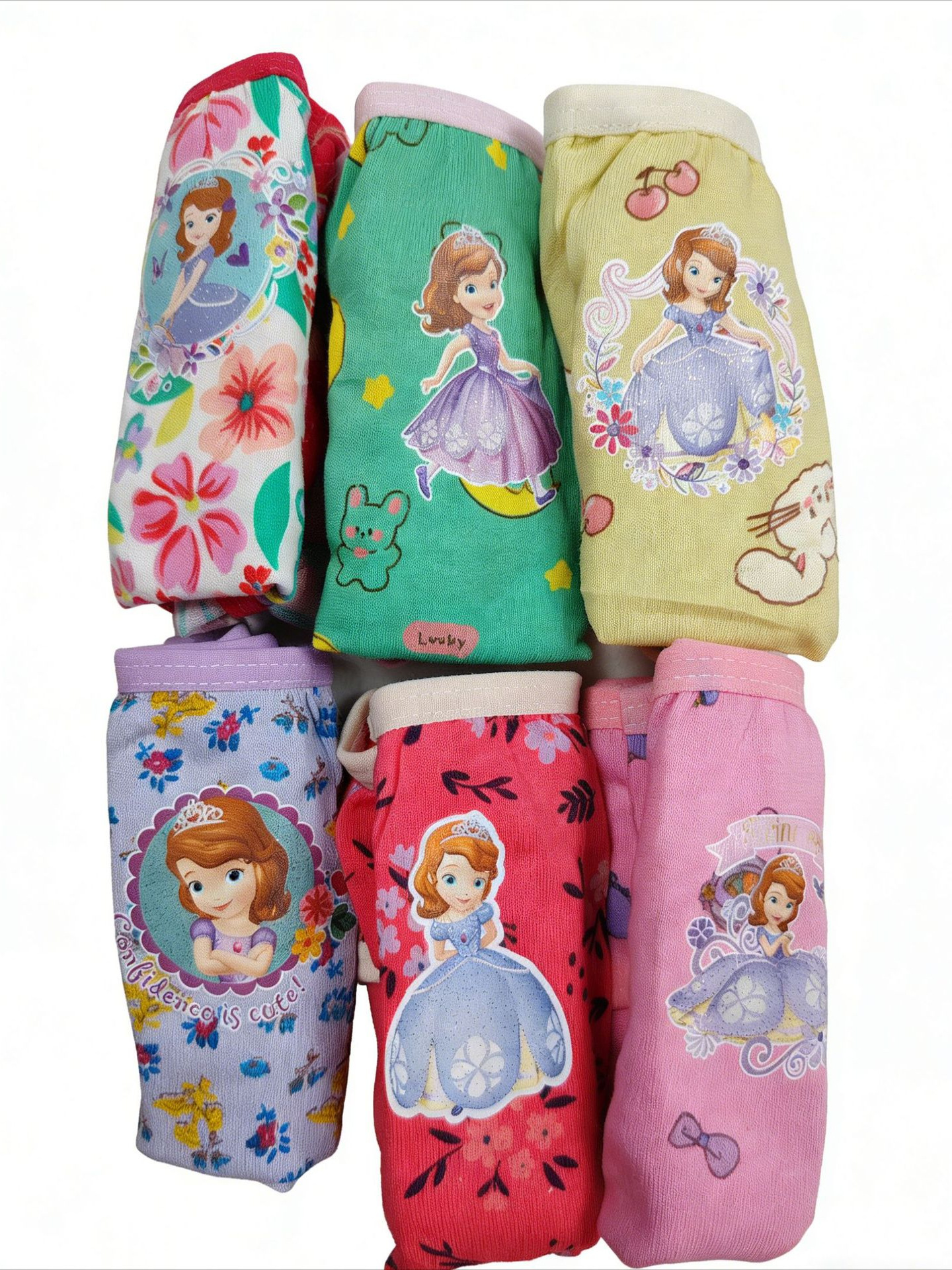 Underwear de niñas 6 - Pack niñas 6 bolsas de malla pantalones infantis para niños pequeños y medianos niñas de entrepierna de algodón