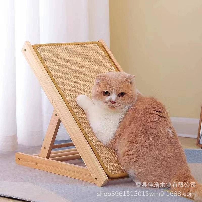 Деревянный кошачий захват складной с сизалем коврик кошачий коготь игрушка регулируемая высота для домашних животных