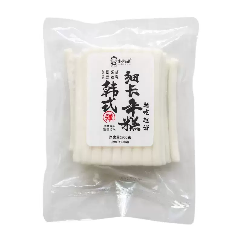 朴阿姨韩式细长年糕条 Q弹软糯韩国辣炒年糕 火锅食材冷冻年糕