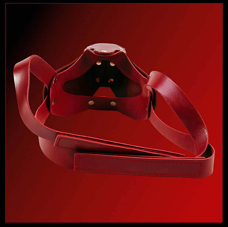 SM Dog Headgear Mouth Restraint for Couples, PU Leather Bondage Accessory, Black — detail image 33