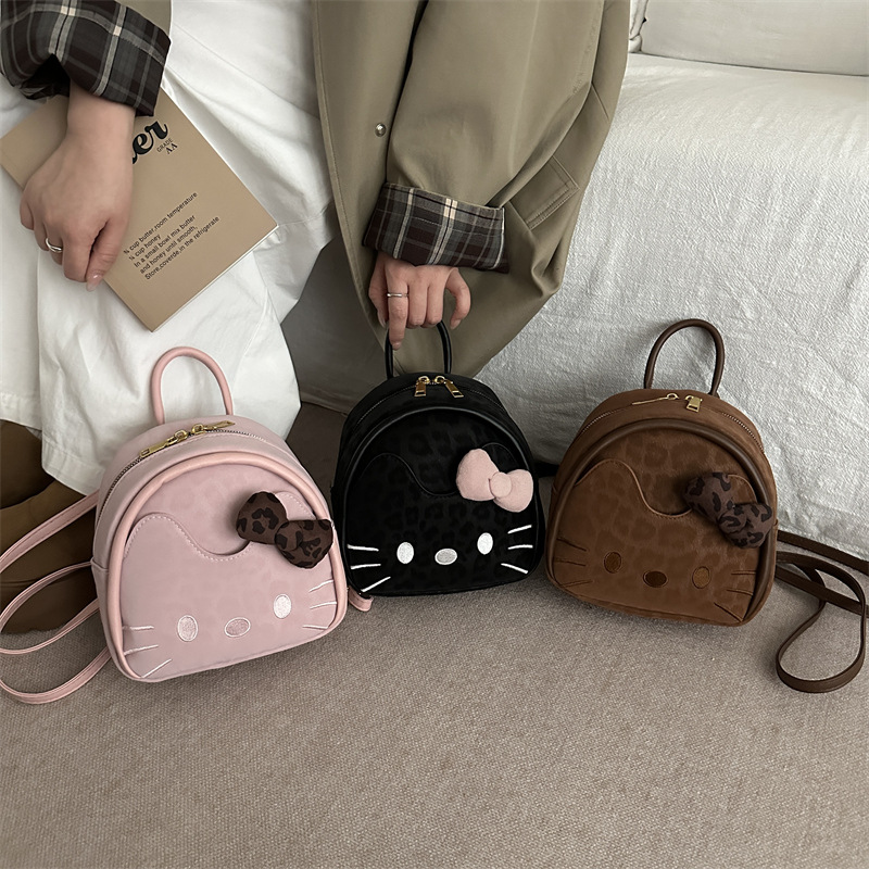 Cartoon Cute Kitten Children's Backpack Sweet Bow Girl Heart Small School Bag Fashionable Mini Baby Backpack