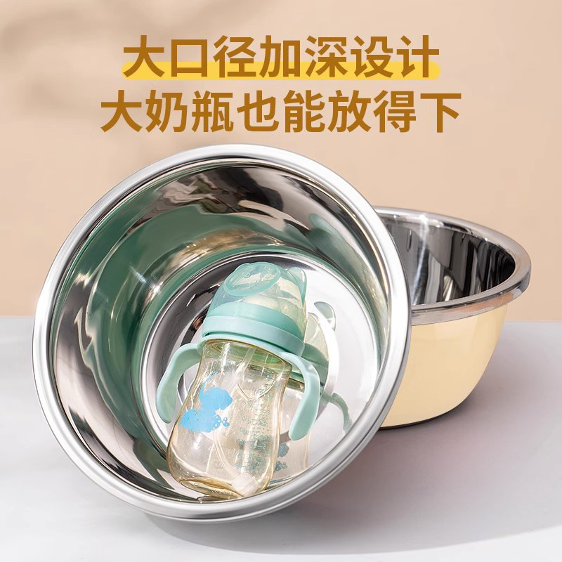 不锈钢沥水篮洗奶瓶盆厨房家用洗水果洗菜篮淘米盆筛漏盆和面盆|undefined
