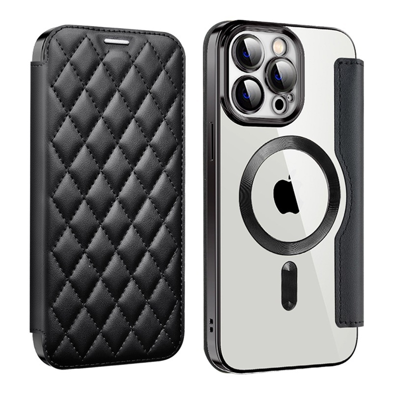Funda para teléfono móvil iPhone 17 Pro Max Yadun, estilo pequeño y aromático, con imán, adecuada para Apple 16, funda creativa de cuero acolchado con ranura para tarjetas.