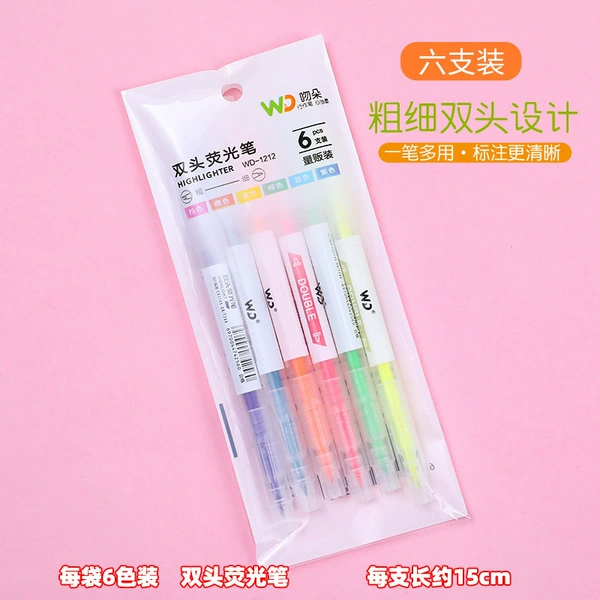 5 packets of double -headed fluorescent pens