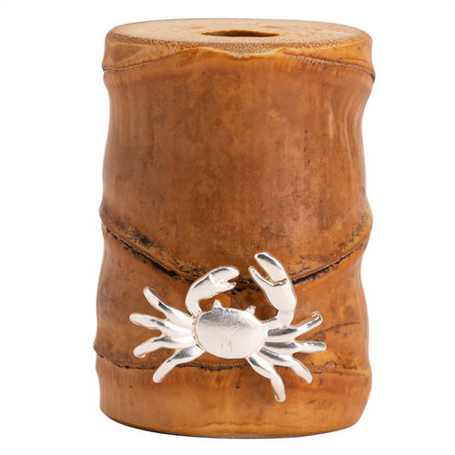 Luohan Bamboo root cover with pot cover, bamboo cover with teapot small cover, silver high-end tea table and tea pet ornaments