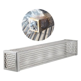Amazon 304 stainless steel smoked mesh tube Square 6 inch 12 inch smoke guide tube for barbecue