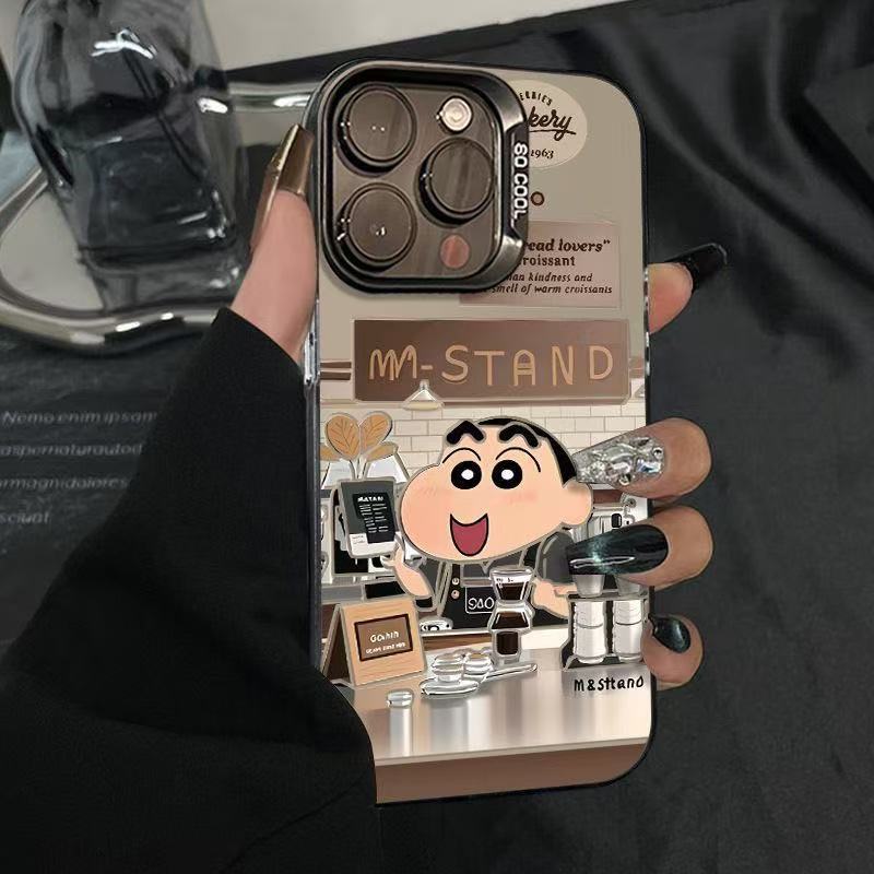 Xiaoxin Coffee Is Suitable for Iphone16Pro Mobile Phone Case New 15Promax/14 All-Inclusive 13 Couple Xr Color Silver