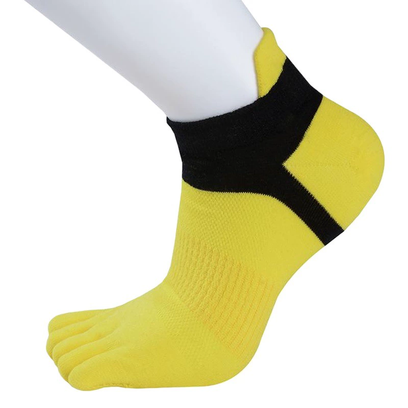 Оптовая Продажа с фабрики носки с пятью пальцами мужские носки-лодочки весна-лето-осень хлопковые носки спортивные сетчатые однотонные независимые упаковочные носки для пальцев ног