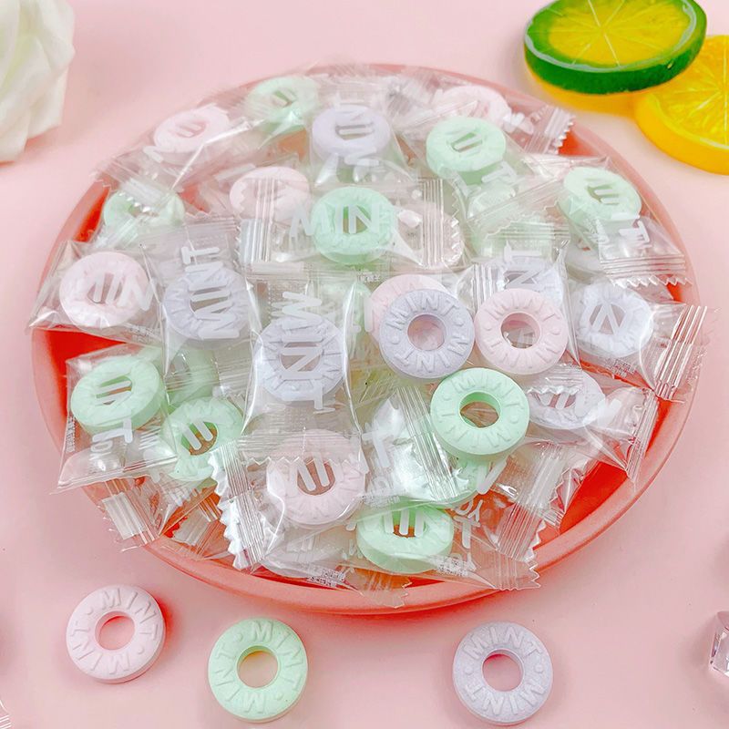 薄荷糖口气清新随身携带追剧小零食解馋口香含片接吻糖