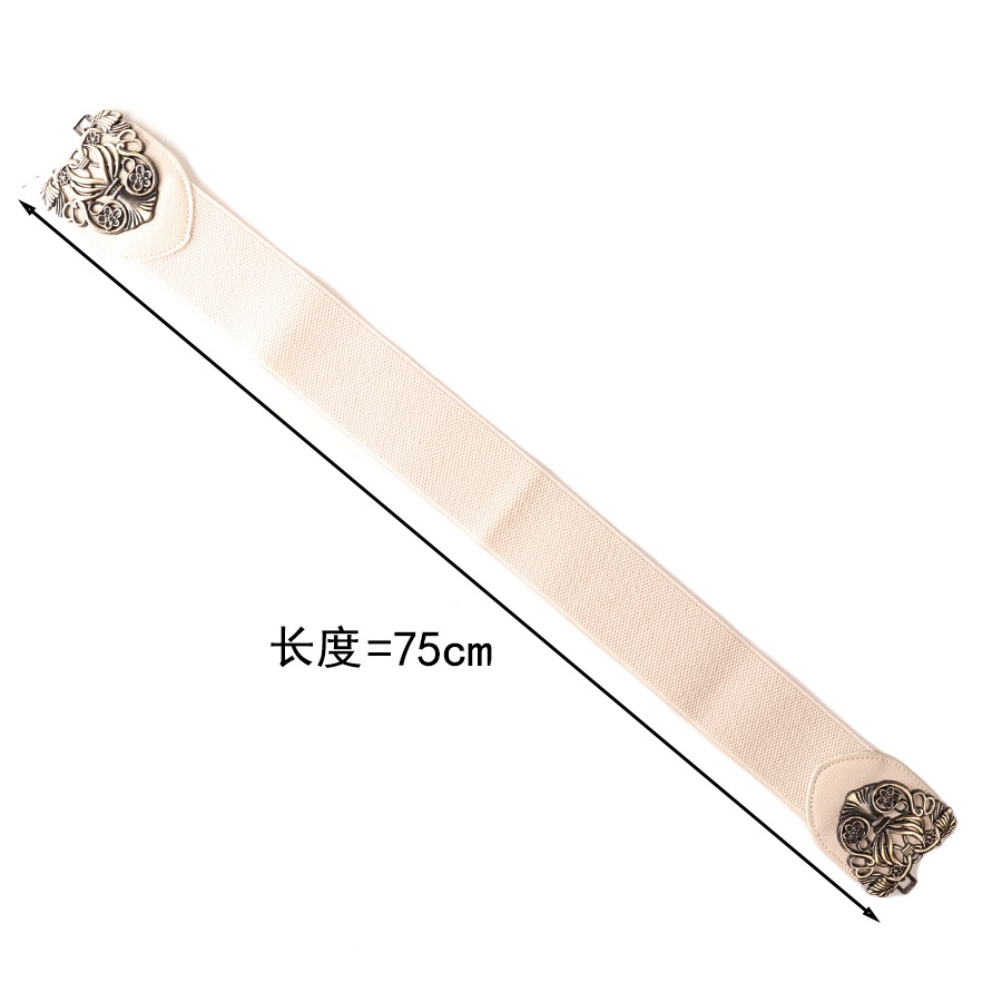 Venta caliente corte coreano retro tallado cinturón ancho decoración de cintura de moda elástica de todo fósforo cinturón de mujer al por mayor