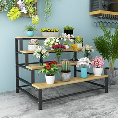 Flower Stand Multi-layer Living Room Rack Flower Pot Stand Florist Flower Bouquet Vase Iron Craft Floor Standing Fresh Flowers Balcony Display Stand