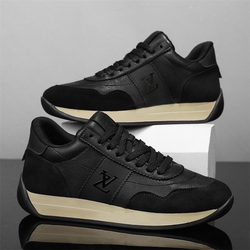 Chaussures de sport décontractées Forrest Gump 2026 pour hommes, semelles épaisses antidérapantes, noires, tendance et polyvalentes._voghion.com