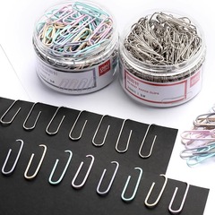 Sturdy Steel U-shaped Bookmark Paper Clip, Reliable Spiral Fastener, Office Supply Organizer Pin
