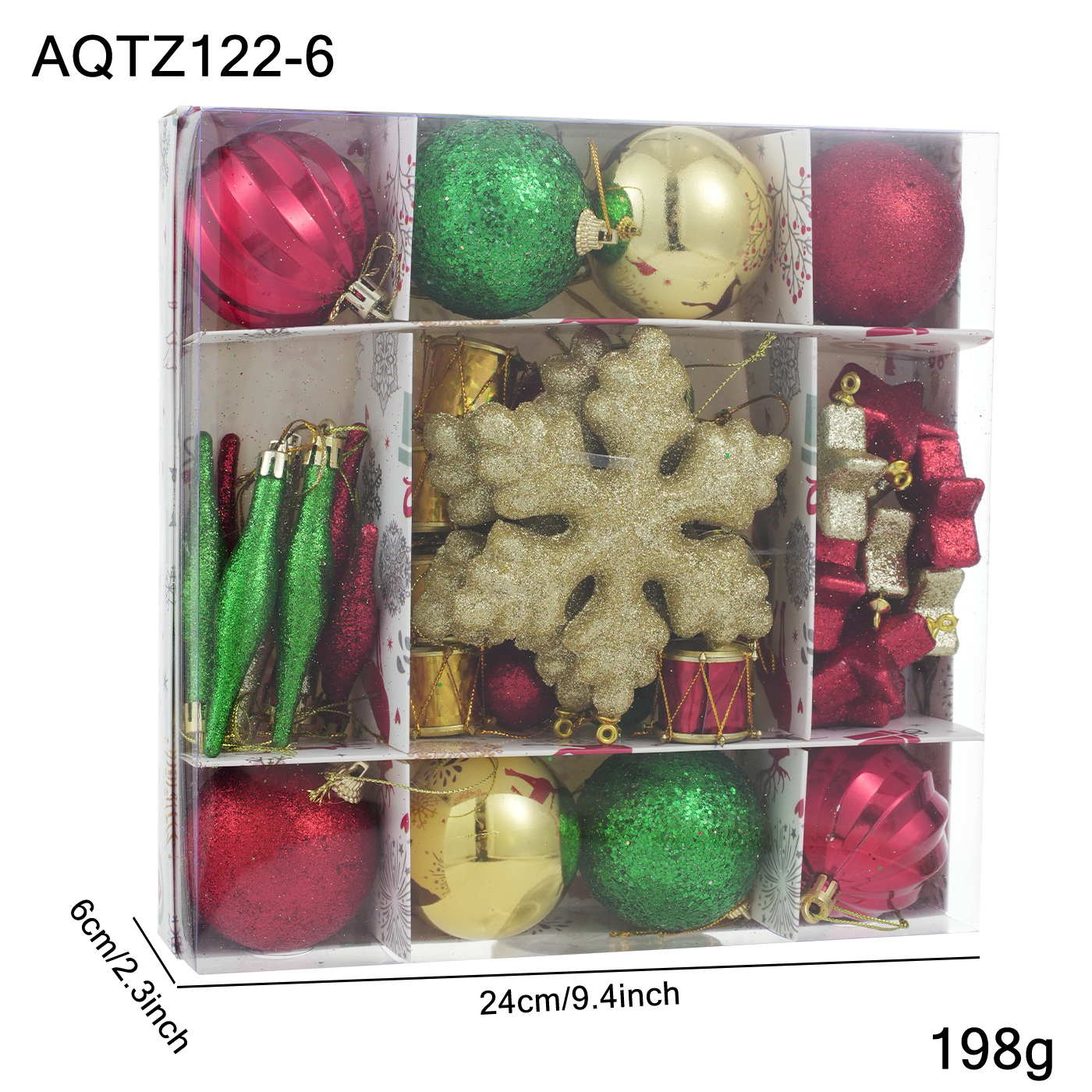 Nuevos productos transfronterizos paquetes de colgantes de bolas de Navidad en caja decoración de árboles de Navidad decoración de atmósfera de vacaciones decoración de colgantes en stock image 12