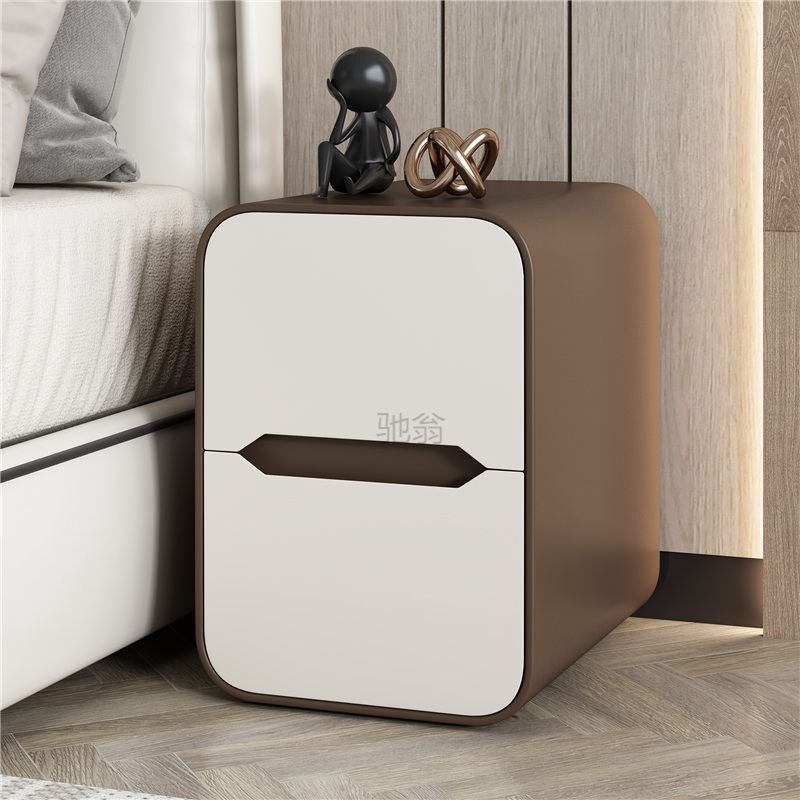 3L floor-standing narrow-edge all-wood bedroom ultra-narrow gap mini nightstand small modern minimalist luxury high-end