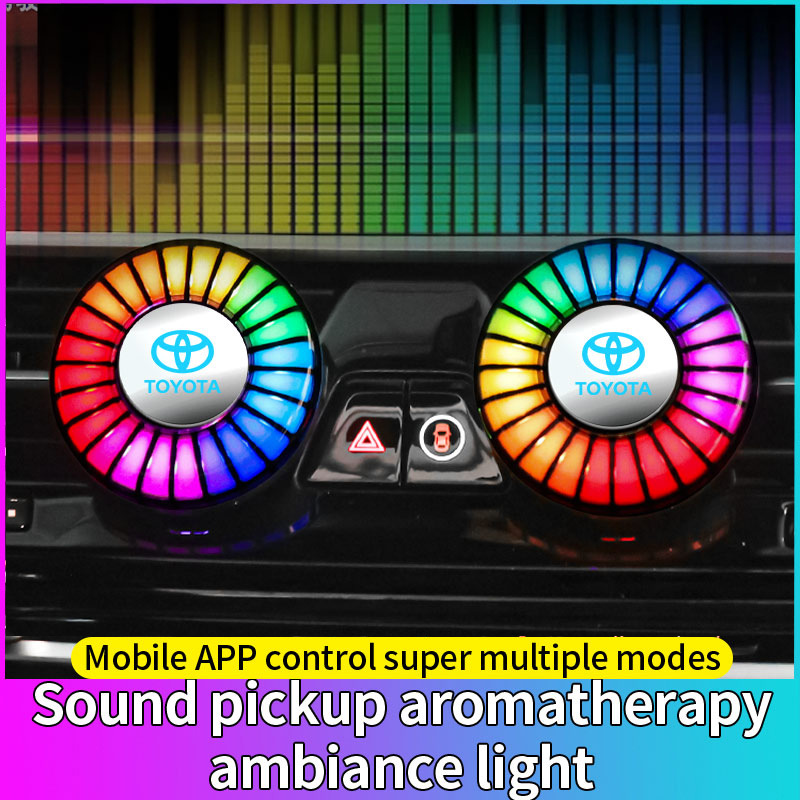 Adecuado para Toyota Corolla asiático dragón Camry aire ventilación lámpara música ritmo lámpara aromaterapia lámpara aplicación lámpara interior