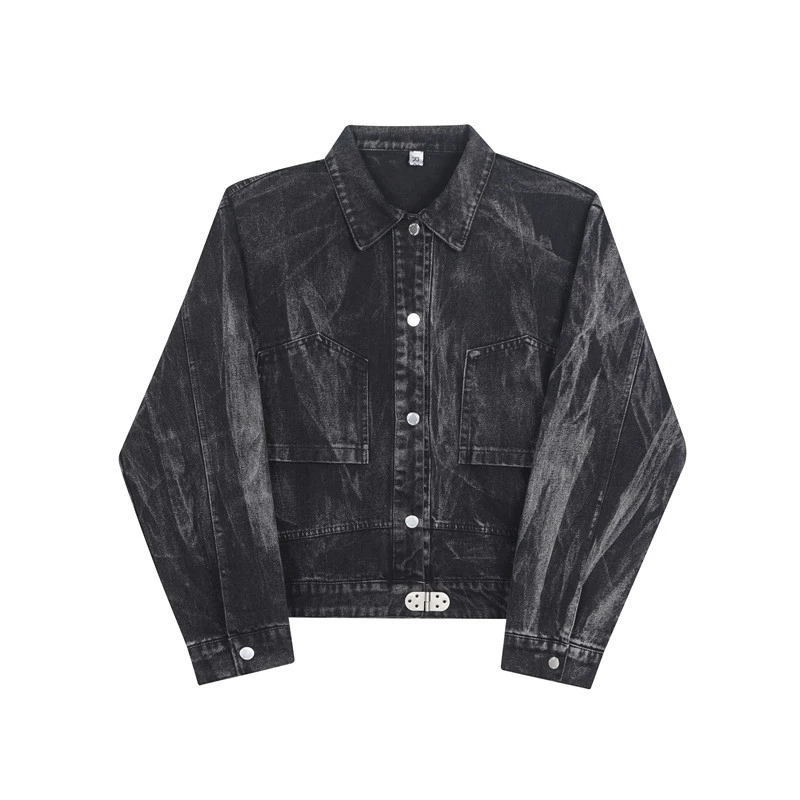 Denim retro matte design jacket, trend of season