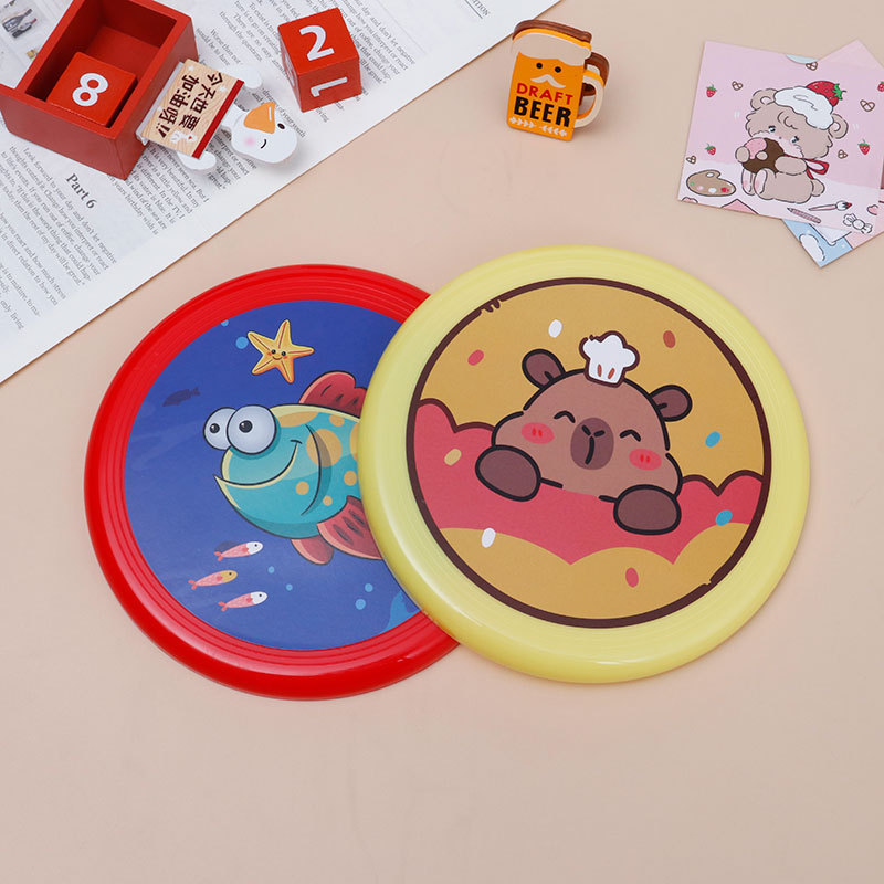 卸売漫画フリスビー子供用ソフトフリスビー プラスチックペット犬用屋外おもちゃ幼稚園用フライング|undefined