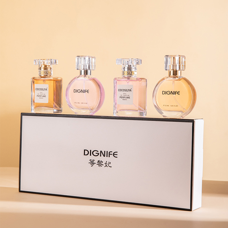 DIGNIFE / Li Fei Coco Set de Perfume de Cuatro Piezas Caja de Regalo Perfume Refrescante y Elegante