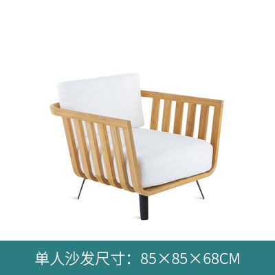 Fábrica personalizada sofá al aire libre patio teca caña sofá grupo villa caña sofá jardín ocio muebles al aire libre