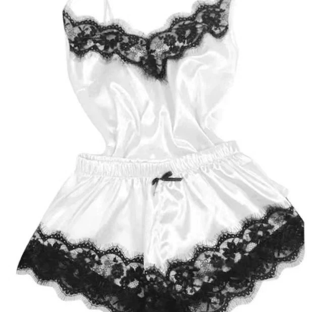 Популярные пижамы Amazon, ночная рубашка из искусственного шелка, домашняя одежда больших размеров, ночная рубашка, поставки eBay, европейские и американские 1165 развлечений