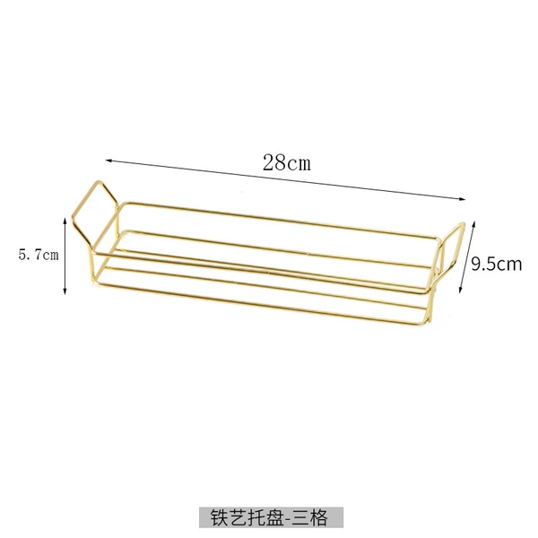 Three grid metal racks