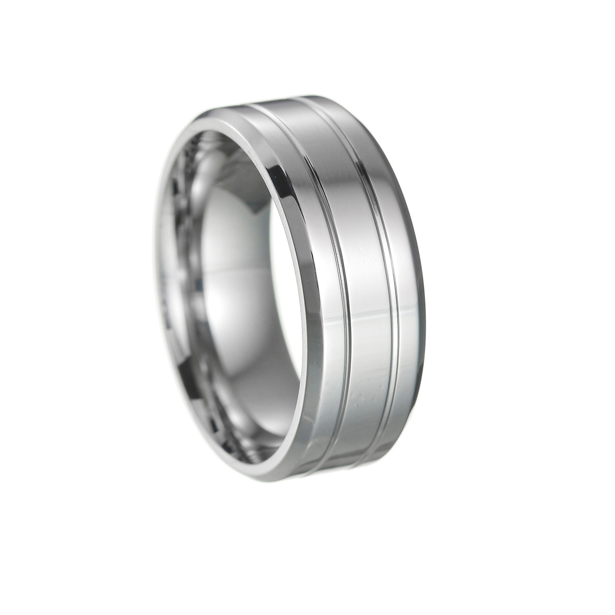 13, 7 Ring Size 1 Piece Quantity Basic Simple Style Geometric 201 Stainless Steel Plating Black Plated Men'S Rings