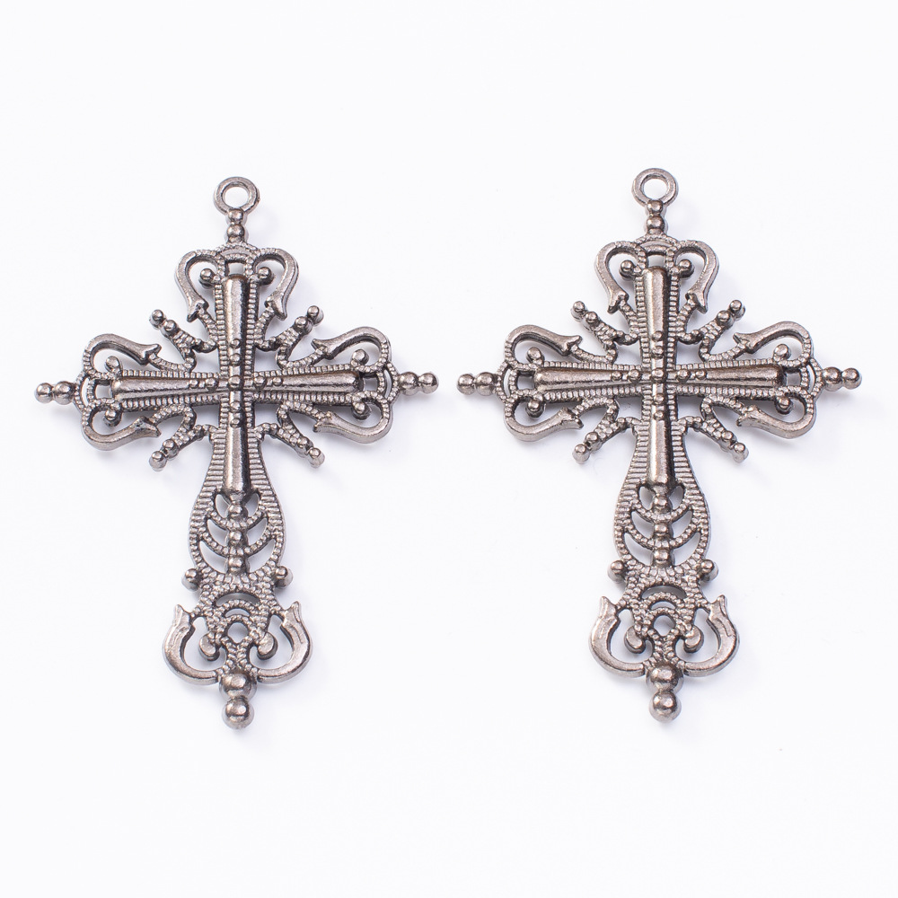 10g Weight Pendant Jewelry Making Type DIY Jewelry Accessories Classification 1 Piece Quantity Alloy, Zinc Material Cross, Solid Color Pattern Plating Design Retro Style 1 Piece Alloy Zinc Cross Solid Color Pendant DIY Jewelry Accessories 2