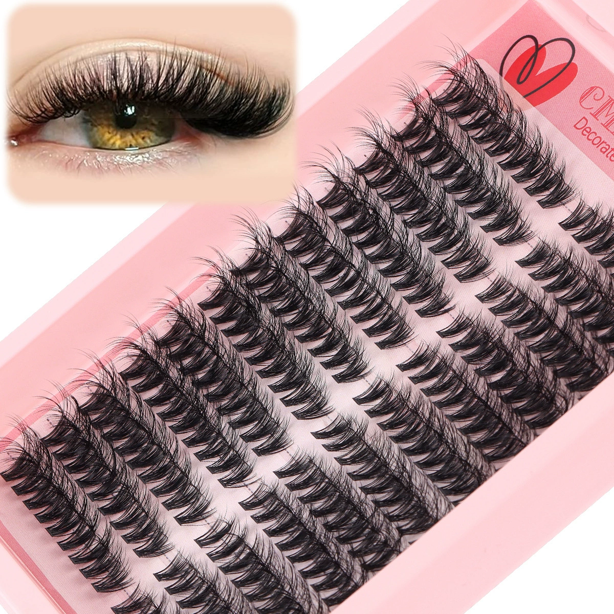 Cluster D-curve False Eyelashes, 216 Single Clusters, 8–16 mm, DIY Segmented Grafting Sets