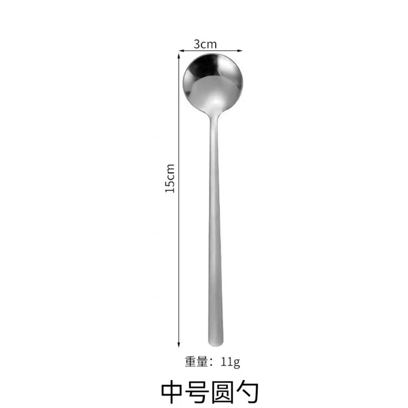 304ステンレスの韓国式の長い柄のスプーンのデザートのスプーンのアイデアの攪拌のスプーンのスープのスプーンの蜂蜜のツバメの巣のスプーンの贈り物のスプーン|undefined
