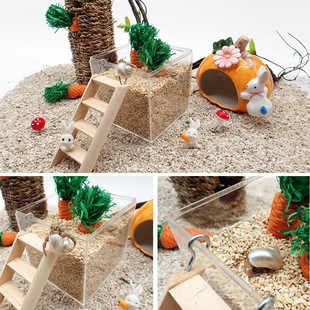Hermit Crab Molting Bucket Isolation Tank Box Set Package small size Large Acrylic Ladder Combination Corncob