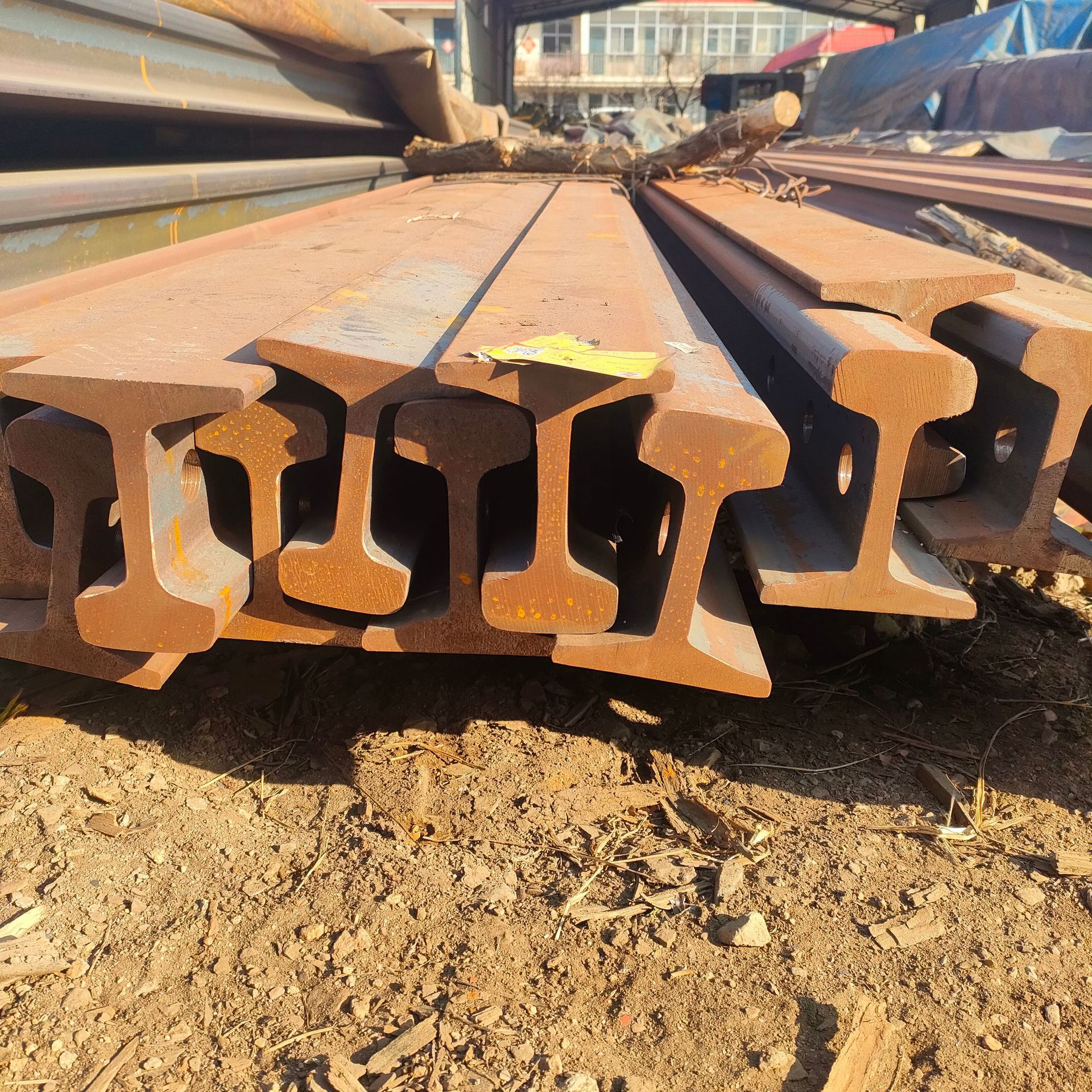 现货出售50kg二手钢轨43kg旧轨38kg二手轨道 火车道在用钢轨