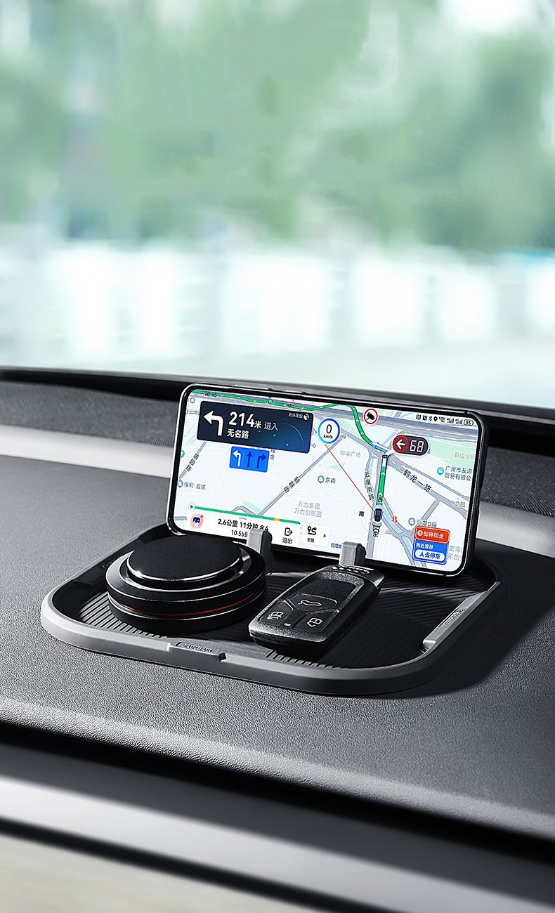Cross-Border Car Anti-Slip Mat, Mobile Phone Holder, Temporary Parking Sign, Real Silicone Car Dashboard Storage Mat, Wear-Resistant and Scratch-Resistant