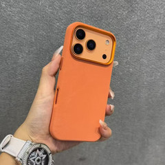 iPhone17フランネル携帯電話ケース、磁気充電対応、Apple16proMax高級耐衝撃15保護ケースに適用
